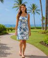 Makapu Short Tank Hawaiian Sundress Corn Flower Blue
