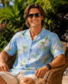 Sky Blue Ginger Rayon Hawaiian Aloha Shirt