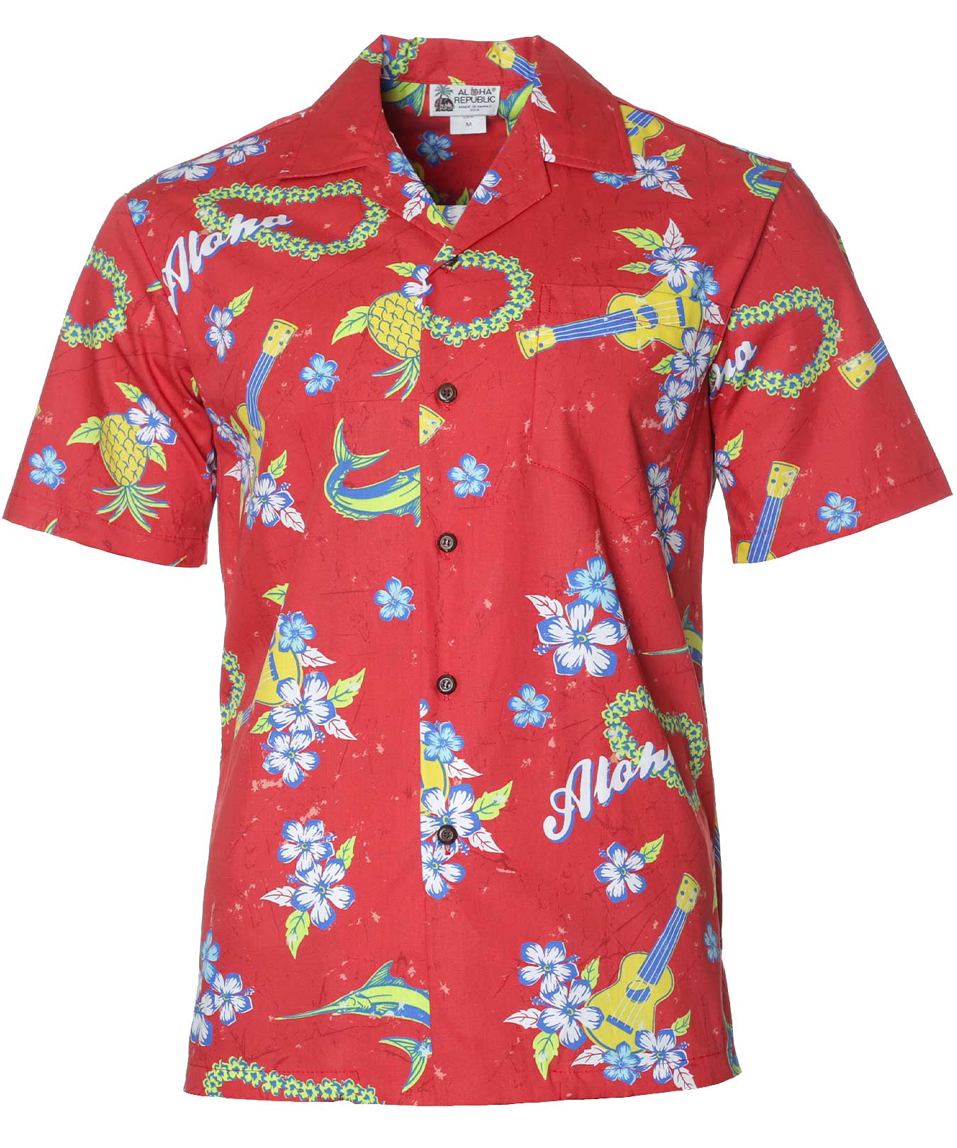 Short Sleeves Aloha Cotton Hawaiian Luau Shirt