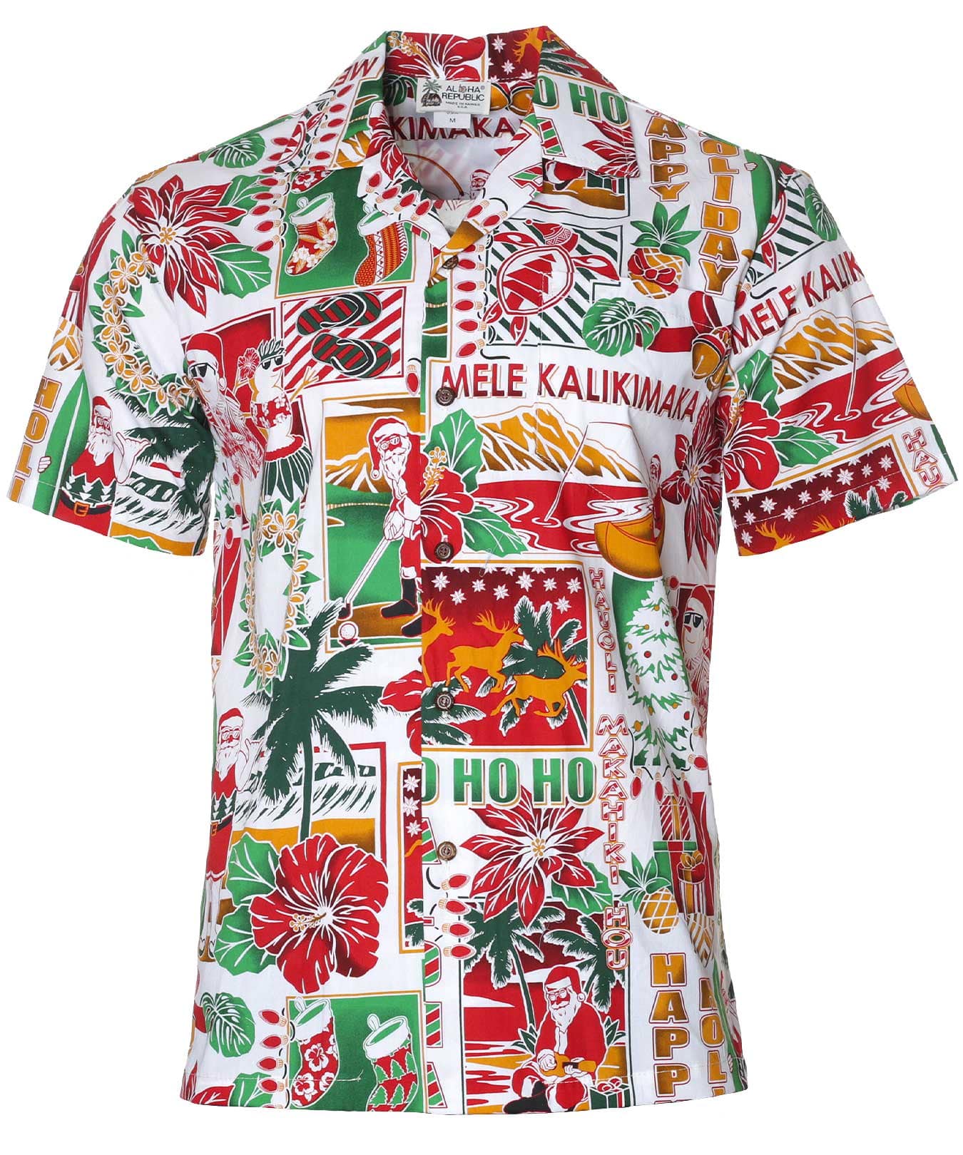 Ho Ho Ho Merry Christmas Aloha Shirt