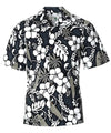 Cotton Vintage Men's Aloha Shirt Gray