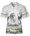 Palms and Diamond Head Aloha Shirt Men's Cotton Shirts