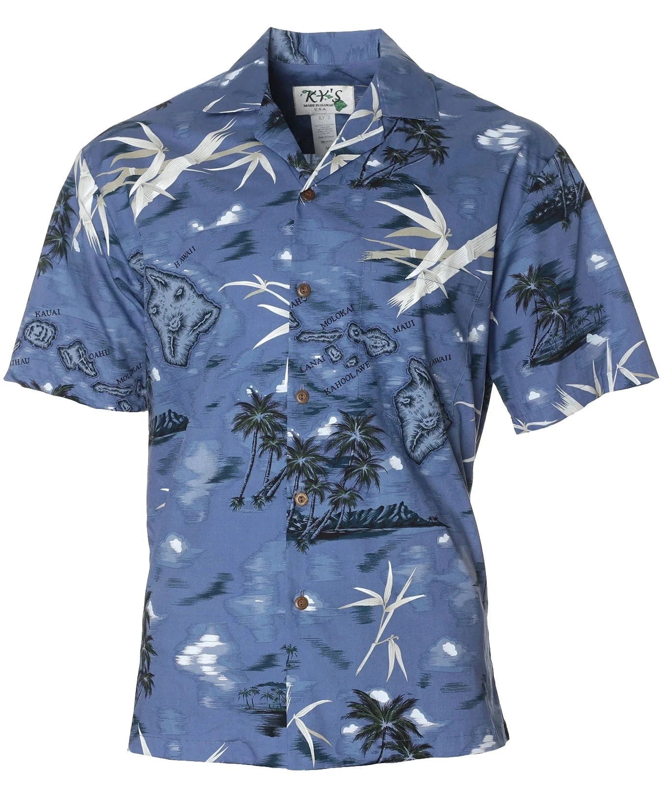 Hawaii Islands Men's Casual Aloha Shirt
