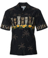 Short Sleeves Tiki Border Hawaiian Shirt