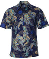 Short Sleeves Dragon Button-Up Dress Aloha Shirt Button-Up Dress Shirt