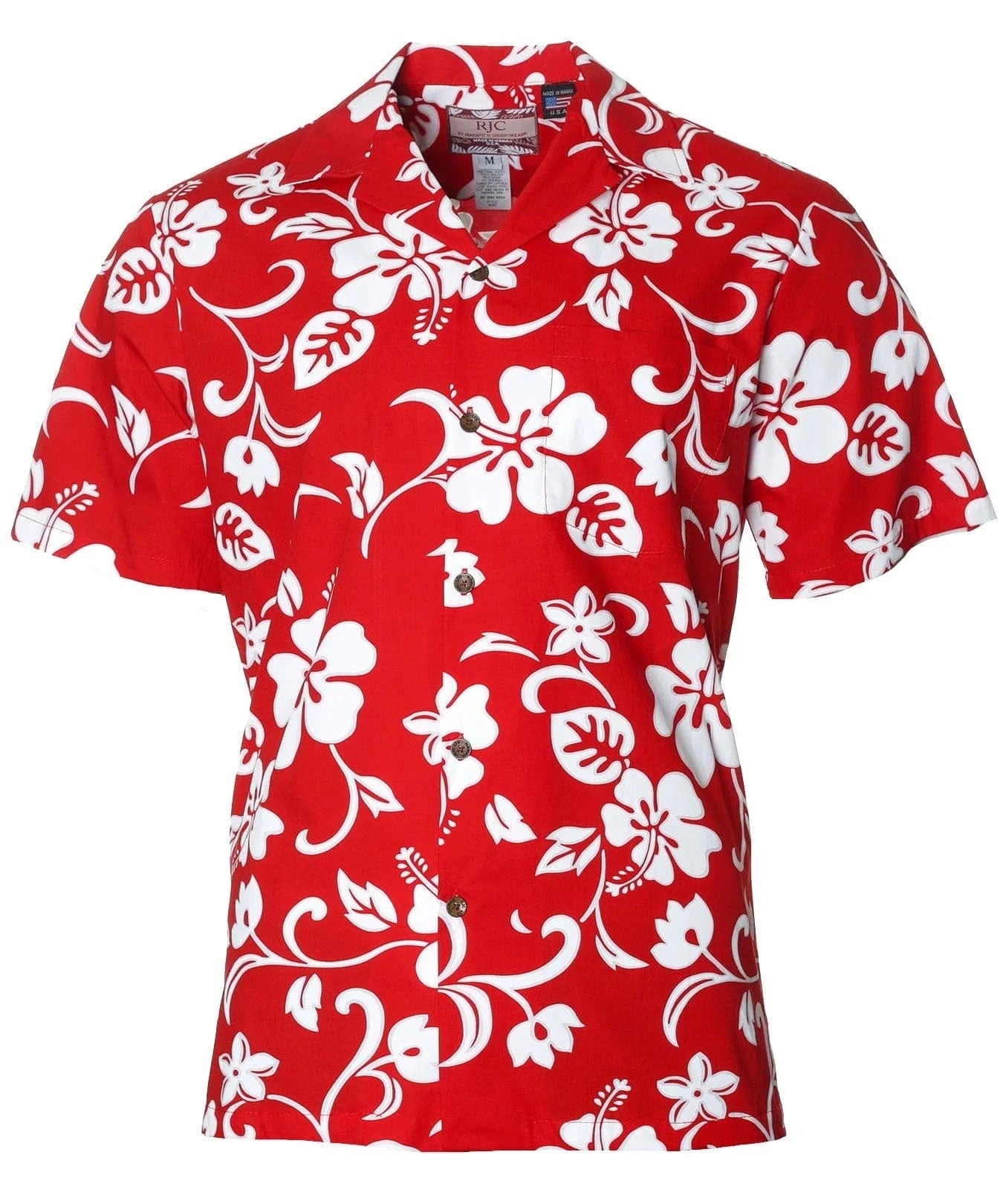 Hibiscus Men's Cotton Aloha Shirt | Aloha Shirts Club