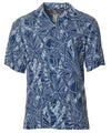 Short Sleeves Rayon Palm Men's Aloha Shirt