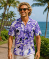 Wailuku Men's Rayon Aloha Shirt Purple