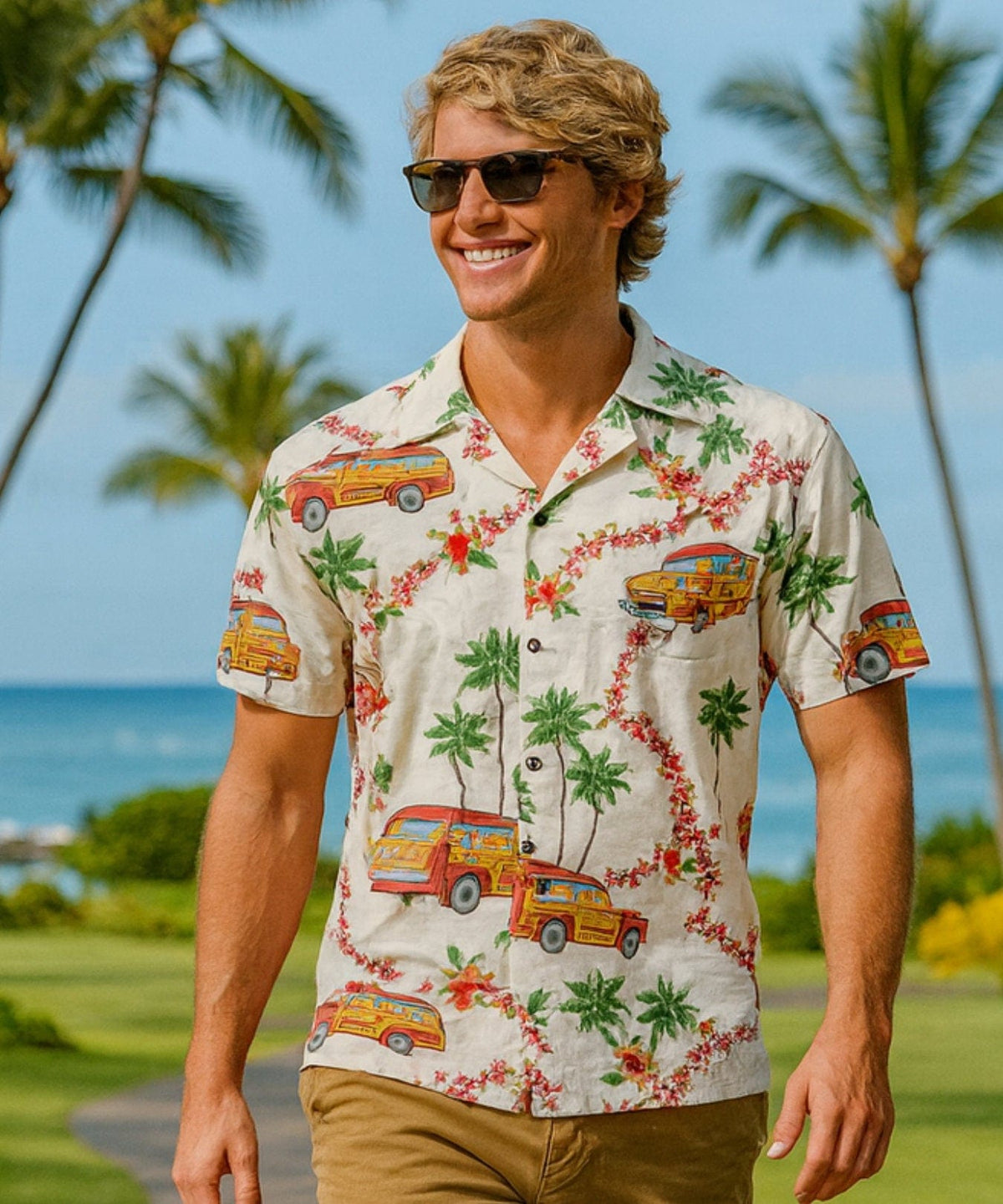 Woody and Leis Aloha Shirt | Aloha Shirts Club