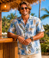 Hawaiian Island Tribal Aloha Shirt Navy