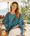 Ilima Rayon Tribal Caftan Poncho Ladies Blouse Powder Green