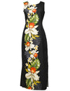 Koloa Orchids Maxi Long Hawaiian Dress Long Maxi Dress