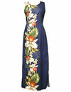 Koloa Orchids Maxi Long Hawaiian Dress Long Maxi Dress