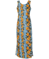 Long Maxi Cocktail Cotton Hawaiian Dress