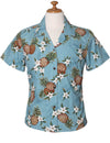 Fitted Pineapples Women Hawaiian Shirt