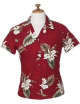 Short Sleeve Makani Fitted Cotton Women Blouse