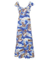 Blue Hawaii Long Maxi Rayon Hawaiian Dress