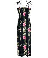 Long Tube Top Smock Maxi Hawaiian Dress