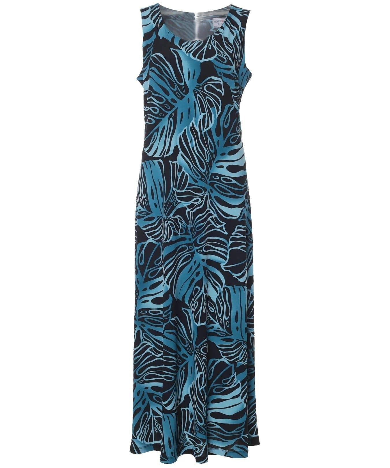 Monstera Poly Spandex Long Maxi Dress