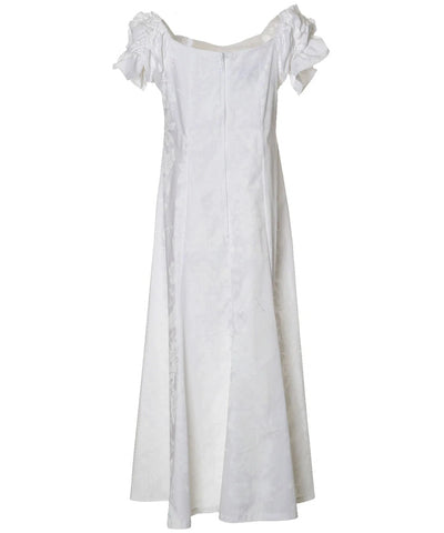 long sleeve muumuu dresses White-on-White Cottagecore Vintage Revival Hawaiian Dress Lace Trim Long Sleeve 6761/750 8