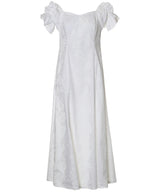 Long Muumuu with Ruffled Sleeves Hawaiian Dress