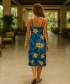 Keilani Spaghetti Straps Blue Dress