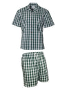 Men's Cotton Green Palaka Hawaiian Cabana Set Cabana Set Men