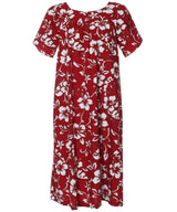 Short Pull Over Hibiscus Hawaiian Dress