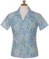 Pineapples Short Sleeve Cotton Women Fitted Aloha Shirt Women Shirts