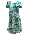 Monstera Cap Sleeves Hawaiian Dress