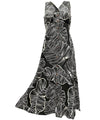 Rayon Long Maxi Cocktail Dress Side Pockets