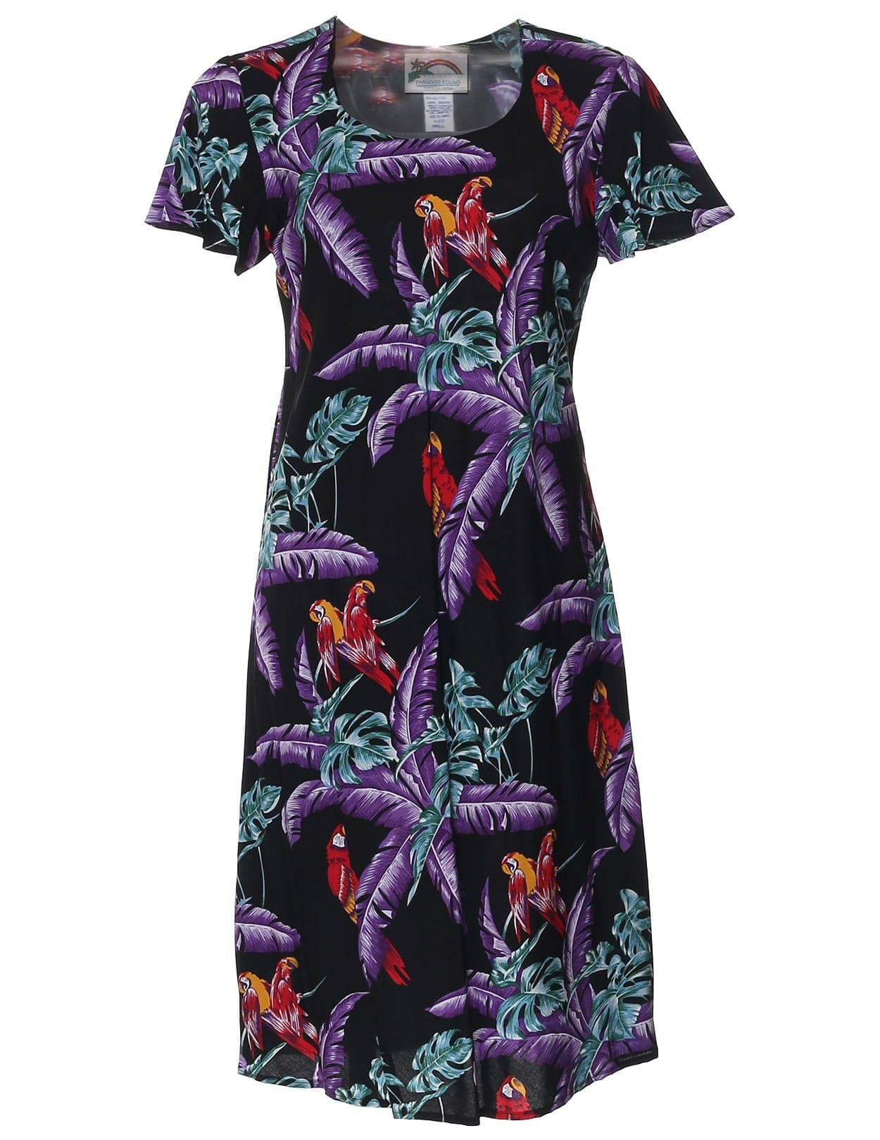 Short Sleeves Short Rayon A-Line Dress