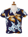 Magnum PI Calla Lily V-Neck Rayon Hawaiian Blouse