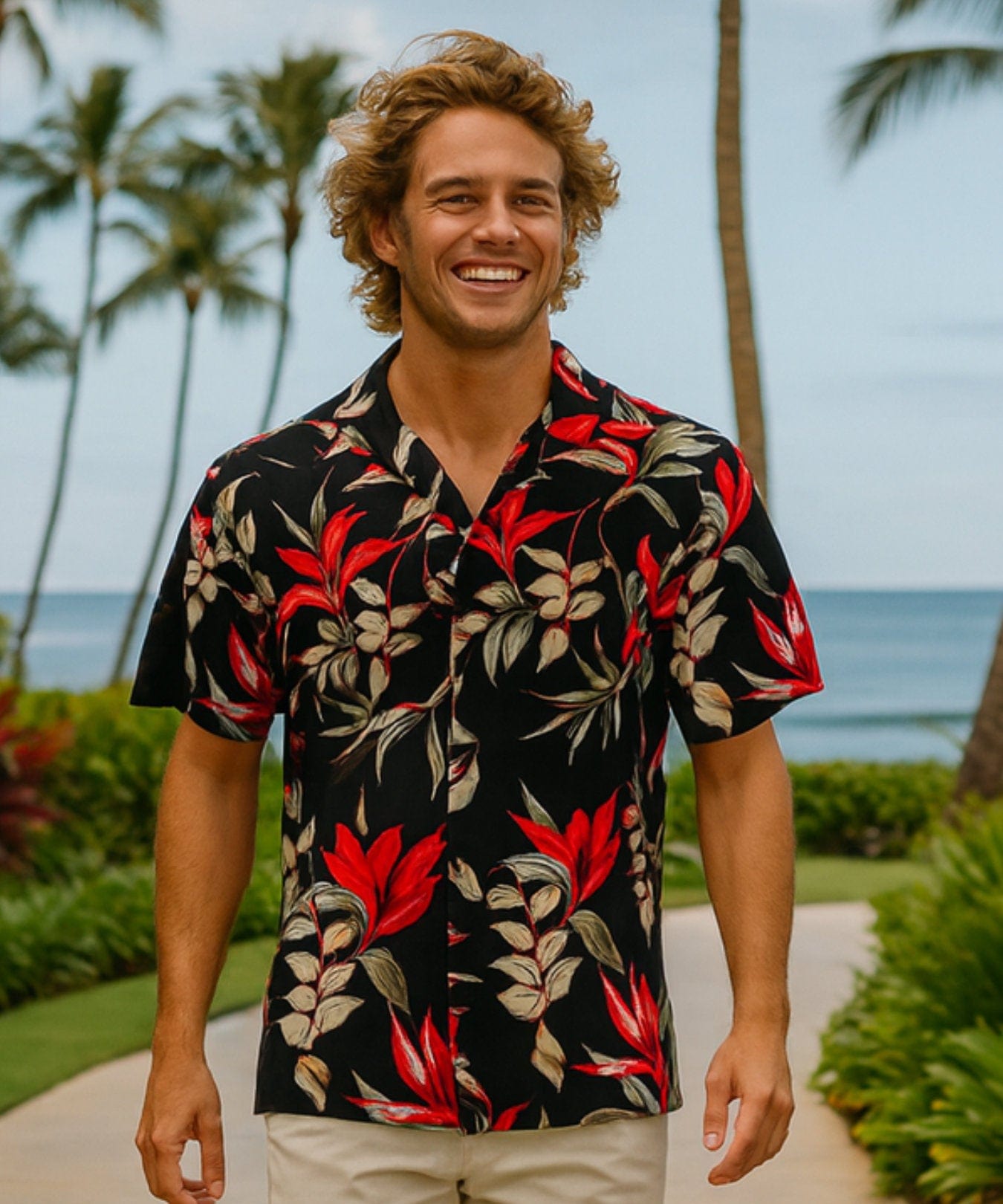 Rayon Heliconia Hawaiian Shirt | Aloha Shirts Club – Aloha Shirts Club