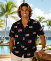 Patriot Aloha Hawaiian Men's Shirt Black