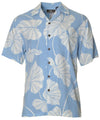 Rayon Taro Relax Fit Men's Aloha Shirt Light Blue