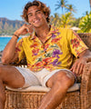 Retro Anthurium Panel Rayon Hawaiian Shirt Fated Sunny