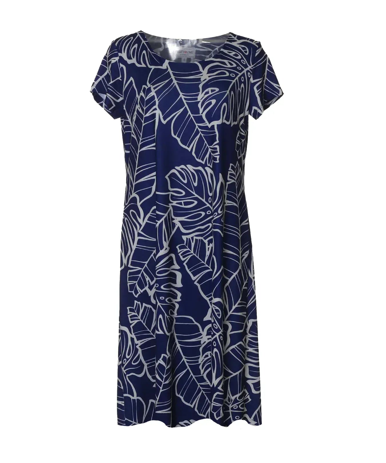 Short-Knit Hawaiian Dress with Sleeves