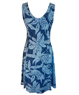 Pineapples Rayon Midi Hawaiian Dress