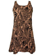 Short Back Cutout A-Line Hawaiian Dress