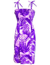 Monstera Leaves Rayon Smock Tube Top Dress