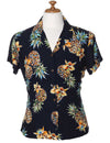 Pineapples Women's Fitted Hawaiian Shirt Women Shirts