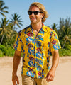 Night-Blooming Retro Rayon Aloha Men's Shirt Sunny-Day