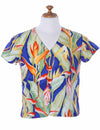 Heliconia Hawaiian V-Neck Women's Blouse