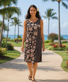 Full-Length Front Wrap-Over Short Tank Dress Black