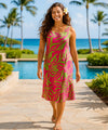 Semi-Sweetheart Bustline Short Tank Dress Pink