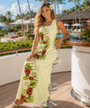 Alika Long Maxi Sleeveless Hawaiian Dress Yellow