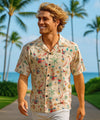 Hula Girls Vintage Aloha Hawaiian Shirt Cream