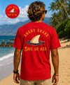 Angry Shark Men's Hawaiian T-Shirt Red
