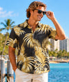 Areca Resort Palms Men's Rayon Shirt Gold